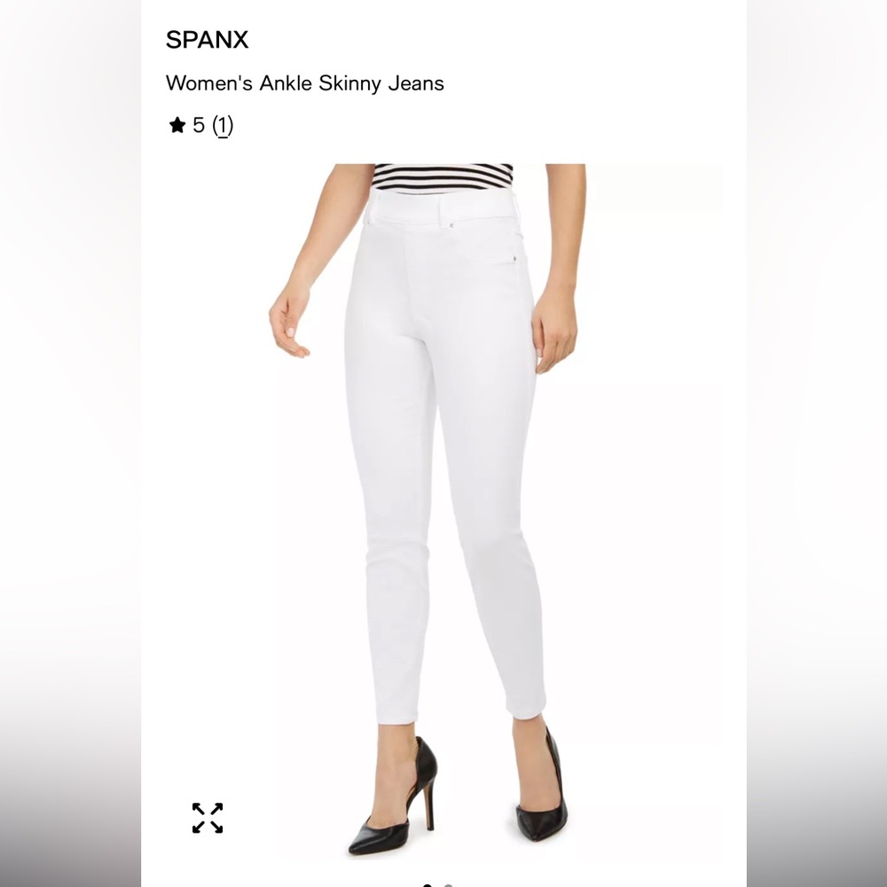 SPANX Women's Crisp White Skinny Jeans‎
